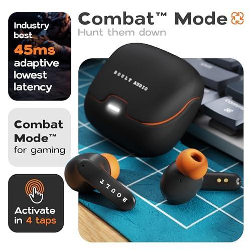 Boult Audio Z40 Pro with 100H Playtime, Quad Mic ENC, 45ms Low Latency Gaming, Premium Rubber Grip Case, 13mm Bass Drivers, Made in India TWS Bluetooth 5.3 Truly Wireless in Ear Earbuds (Midnight) - Triveni World