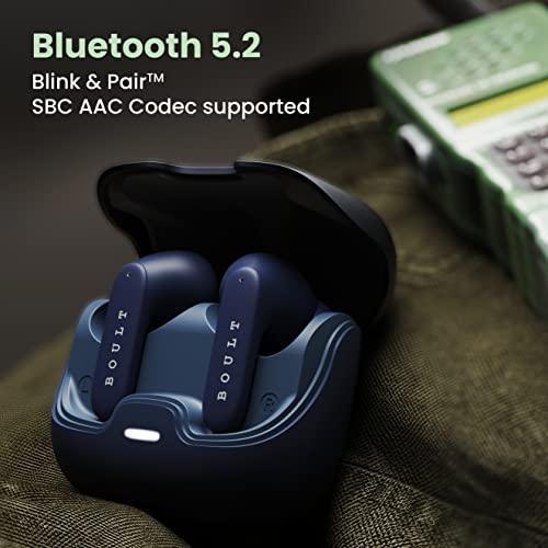 Boult Audio Z40 True Wireless in Ear Earbuds with 60H Playtime, Zen™ ENC Mic, Low Latency Gaming, Type-C Fast Charging, Made in India, 10mm Rich Bass Drivers, IPX5, Bluetooth 5.3 Ear Buds TWS (Blue) - Triveni World