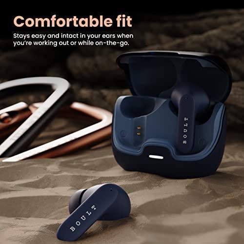 Boult Audio Z40 True Wireless in Ear Earbuds with 60H Playtime, Zen™ ENC Mic, Low Latency Gaming, Type-C Fast Charging, Made in India, 10mm Rich Bass Drivers, IPX5, Bluetooth 5.3 Ear Buds TWS (Blue) - Triveni World