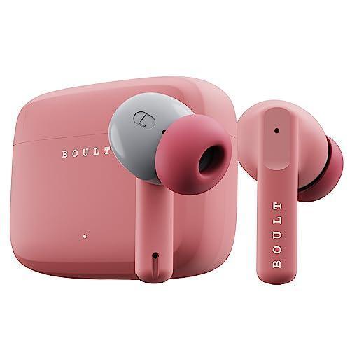 Boult Audio Z60 Truly Wireless in Ear Earbuds with 60H Playtime, 4 Mics ENC Clear Calling, 50ms Low Latency Gaming, 13mm Bass Driver, Type-C Fast Charging, IPX5 Ear Buds Bluetooth 5.3 (Flamingo Pink) - Triveni World