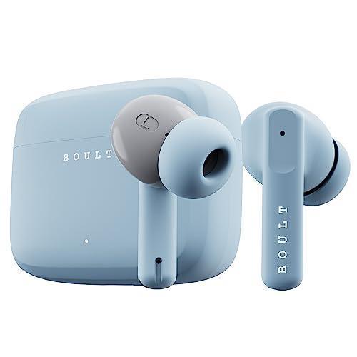 Boult Audio Z60 Truly Wireless in Ear Earbuds with 60H Playtime, 4 Mics ENC Clear Calling, 50ms Low Latency Gaming, 13mm Bass Driver, Type-C Fast Charging, IPX5 ear buds TWS Bluetooth 5.3(Powder Blue) - Triveni World