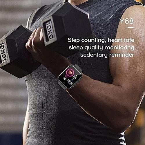 Bouncefit D20 Y68 Fitness Band Smart watch for Men, Women, Boys, Girls, Kids – Single Touch Interface, Water Resistant, Workout Modes, Quick Charge Sports Smartwatch – Pink - Triveni World