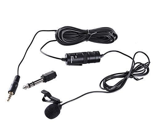 Boya By-M1 Auxiliary Lavalier Microphone Lapel Clip-on Microphone, Omnidirectional Electret Condenser Mic, TRRS 3.5mm Jack, 6.7 Meter Extreme-Long Cable, For Smartphones, DSLR, Camcorders (Black) - Triveni World