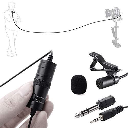 Boya By-M1 Auxiliary Lavalier Microphone Lapel Clip-on Microphone, Omnidirectional Electret Condenser Mic, TRRS 3.5mm Jack, 6.7 Meter Extreme-Long Cable, For Smartphones, DSLR, Camcorders (Black) - Triveni World