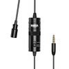 Boya ByM1 Auxiliary Omnidirectional Lavalier Condenser Microphone with 20ft Audio Cable (Black) - Triveni World