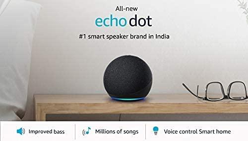 Certified Refurbished Echo Dot (4th Gen, 2020 release)| Smart speaker with Alexa (Black) - Triveni World