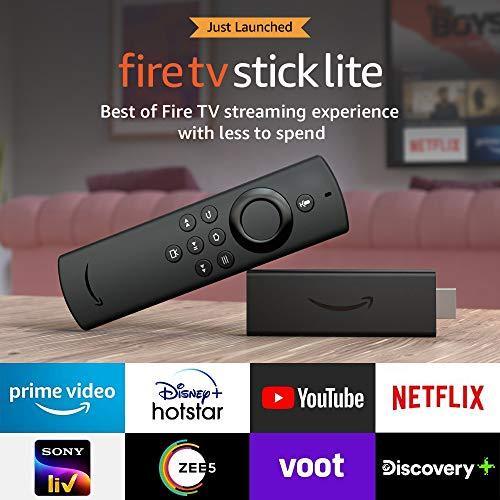 Certified Refurbished Fire TV Stick Lite with Alexa Voice Remote Lite | Stream HD Quality Video | No power and volume buttons - Triveni World