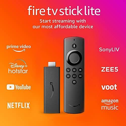 Certified Refurbished Fire TV Stick Lite with Alexa Voice Remote Lite | Stream HD Quality Video | No power and volume buttons - Triveni World