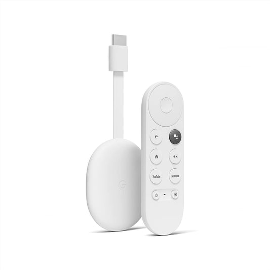 Chromecast with Google TV (HD) - Streaming Stick Entertainment on Your TV with Voice Search - Watch Movies, Shows, and Live TV in 1080p HD - Snow - Triveni World