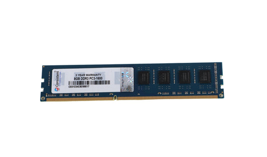 Consistent 8GB DDR3 1600MHz Desktop RAM (Memory) U-DIMM | Long-DIMM | DT PC3-1600 Single Channel Memory with 3 Years Manufacturer Warranty (Made in India) - Triveni World