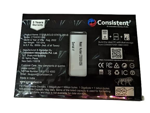 Consistent S6 SSD 512GB (CTSSD512S6) - Triveni World