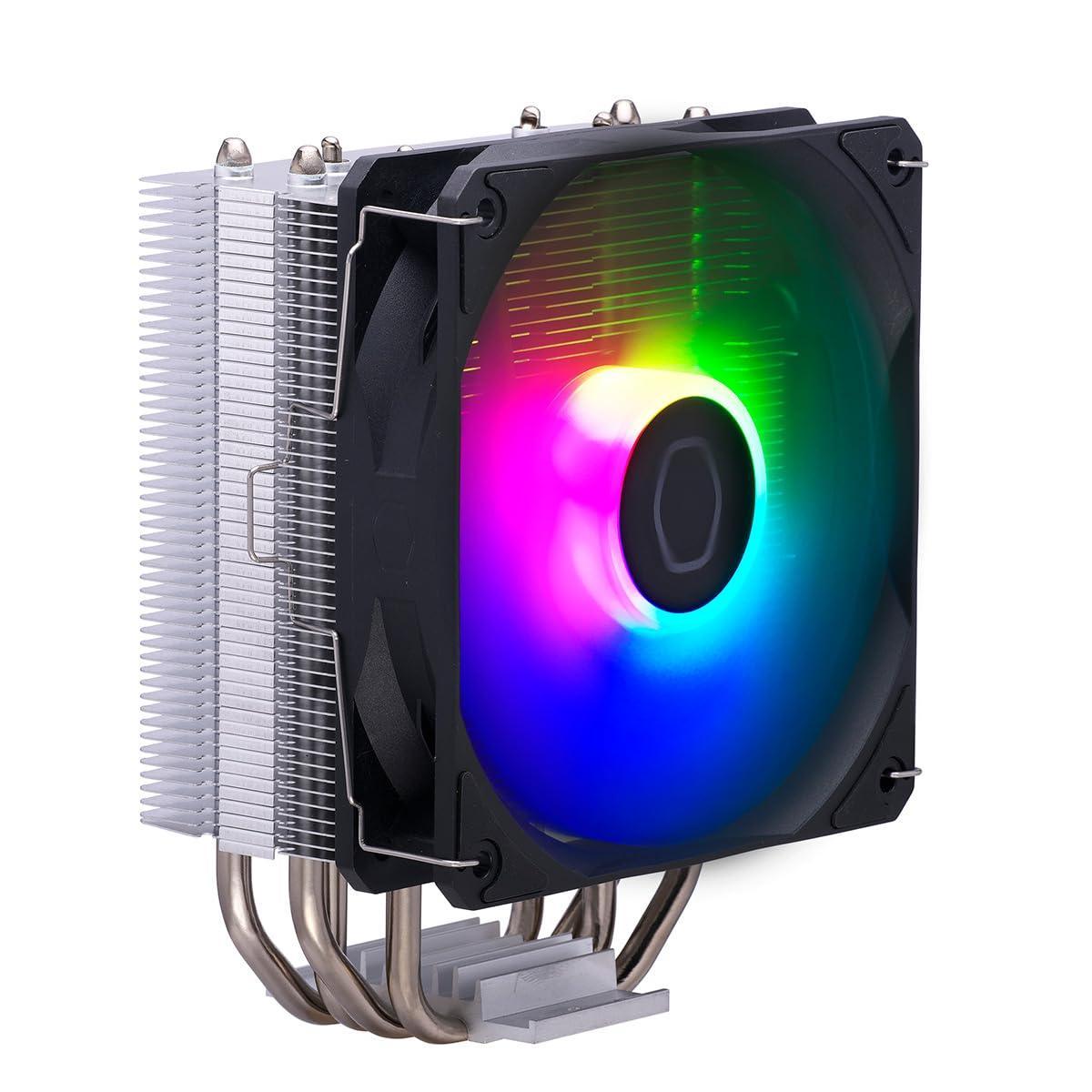 Cooler Master Hyper 212 Spectrum V3 ARGB CPU Cooler - 120mm Fan | Support AMD & Intel CPU Socket AM5, AM4 / LGA 1700, 1200, 1151, 1150| PWM Case Fans | 71.93 CFM Airflow | 4 Heat Pipes - Triveni World