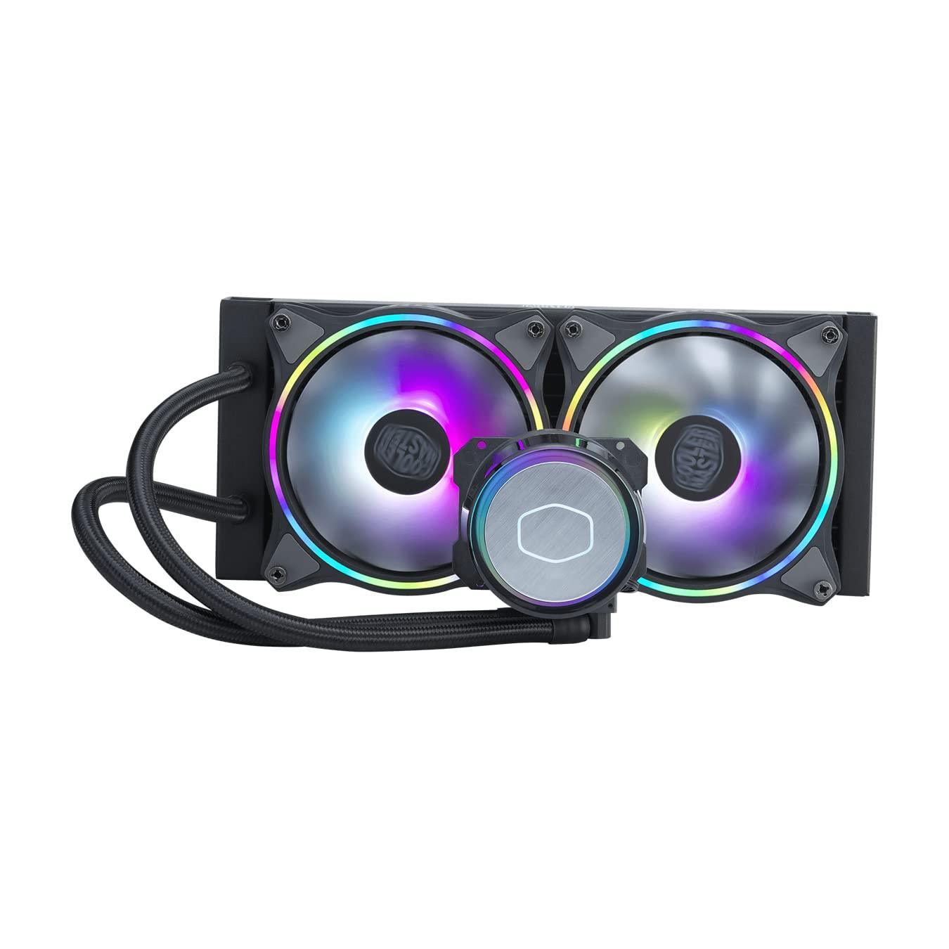 Cooler Master ML240 Illusion CPU Liquid Cooler - Black | Support Intel & AMD CPU Socket AM5, AM4, AM3, LGA1700, 1200, 2066, 1151 | 3rd Gen Dual Chamber Pump | 240mm AIO | ARGB Controller Included - Triveni World