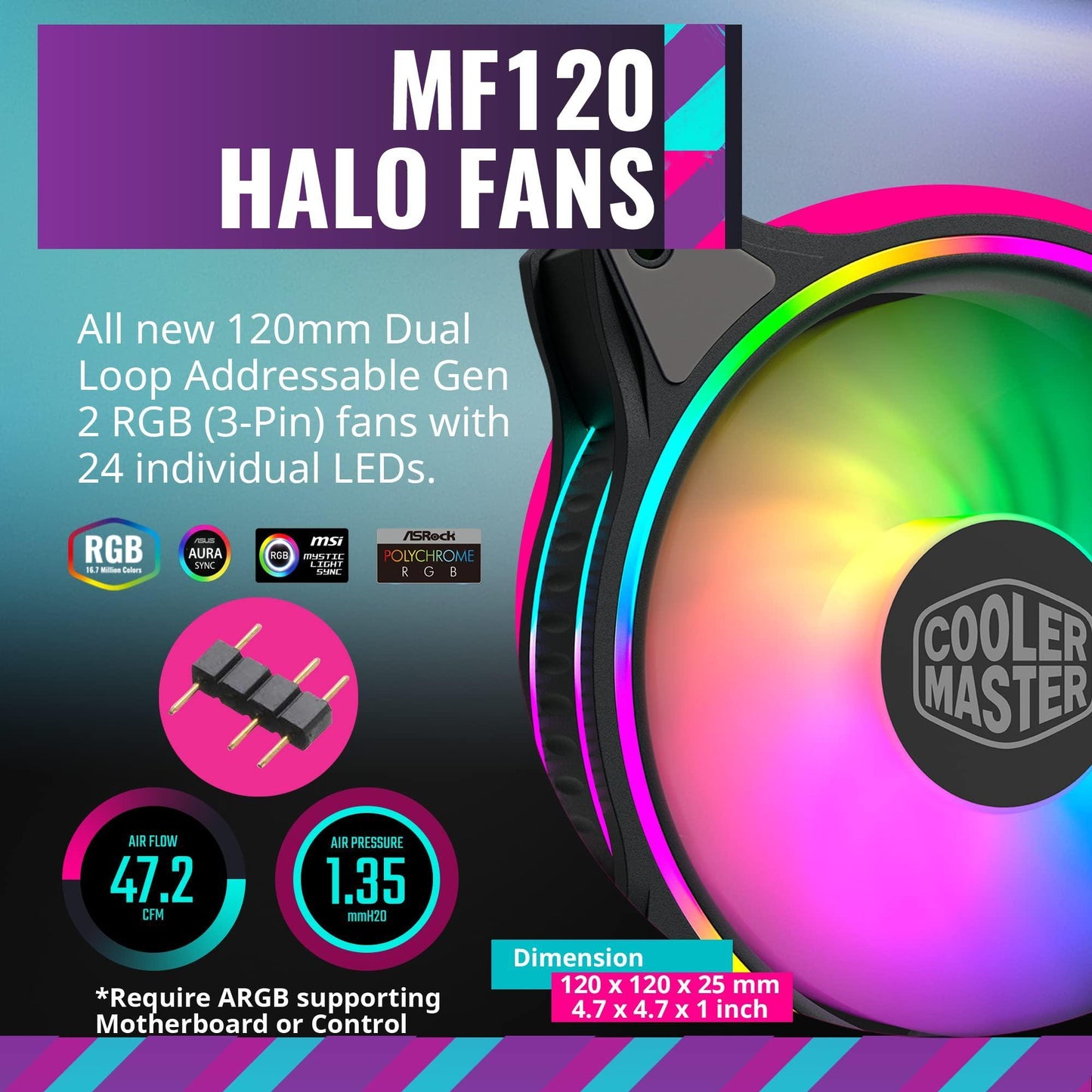 Cooler Master ML240 Illusion CPU Liquid Cooler - Black | Support Intel & AMD CPU Socket AM5, AM4, AM3, LGA1700, 1200, 2066, 1151 | 3rd Gen Dual Chamber Pump | 240mm AIO | ARGB Controller Included - Triveni World