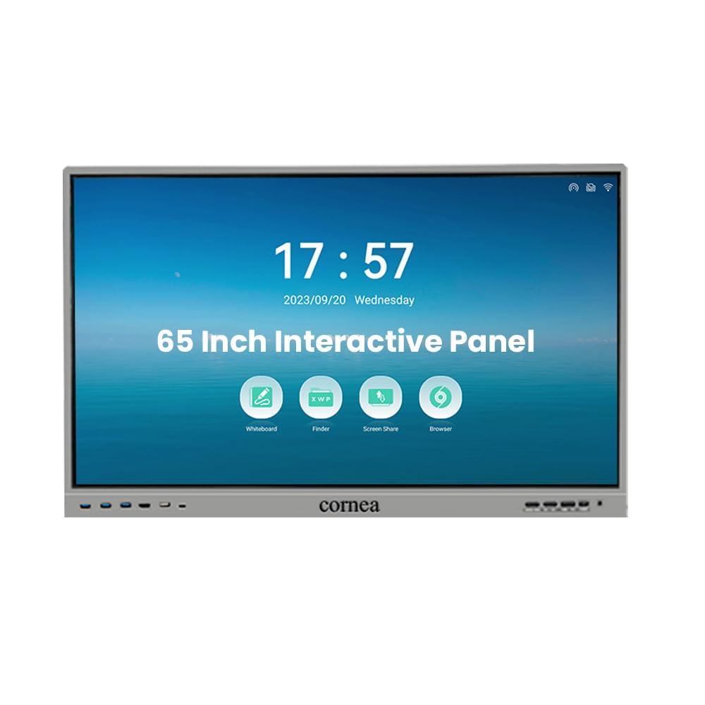 Cornea 65 Inches 4K UHD Touch Screen LED TV UltraTouch Display Interactive Flat Panel Monitor(3840 x 2160 Pixels) Android 13 Ideal for Schools,College, Institute,Home&Office Windows(Optional) - Triveni World