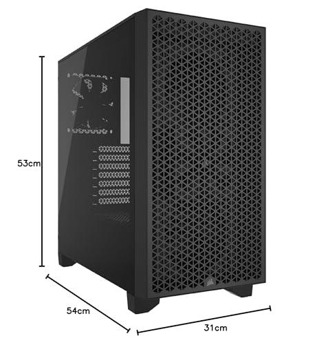 CORSAIR 3000D Airflow Mid-Tower PC Case - Black - 2X SP120 Elite Fans - Four-Slot GPU Support – Fits up to 8X 120mm Fans - High-Airflow Design - Triveni World