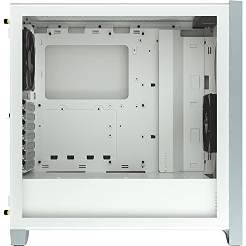 Corsair 4000D Airflow Tempered Glass Mid-Tower ATX Computer Case/Gaming Cabinet - White - CC-9011201-WW - Triveni World