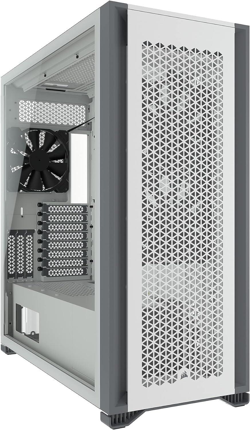 Corsair 7000D Airflow Full-Tower Alloy Steel ATX Computer Case/Gaming Cabinet - White - CC-9011219-WW - Triveni World