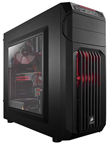 Corsair Carbide Series CC-9011050-WW Mid-Tower Steel Gaming Case with Red LED (Black) - Triveni World