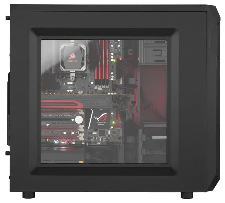 Corsair Carbide Series CC-9011050-WW Mid-Tower Steel Gaming Case with Red LED (Black) - Triveni World