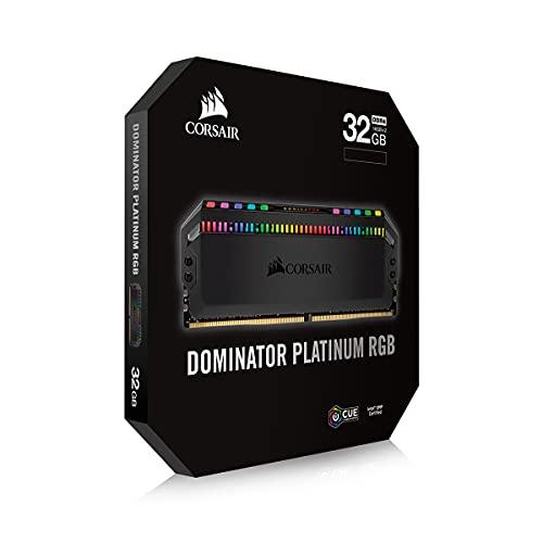 Corsair Dominator Platinum RGB 16 GB (Pack of 2), Total 32 GB, DDR4 3600 (PC4-28800) C18 1.35V AMD Optimised Memory- Black - Triveni World