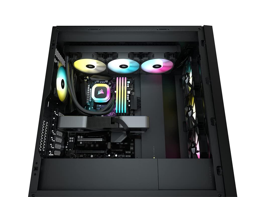 Corsair H150 RGB Liquid CPU Cooler,3x120mm SP RGB ELITE PWM fans, 37 Total individually addressable RGB LEDs, compatible to all modern CPU sockets - GA 1200,115X, 2066, and AM4, iCUE software sync RGB - Triveni World