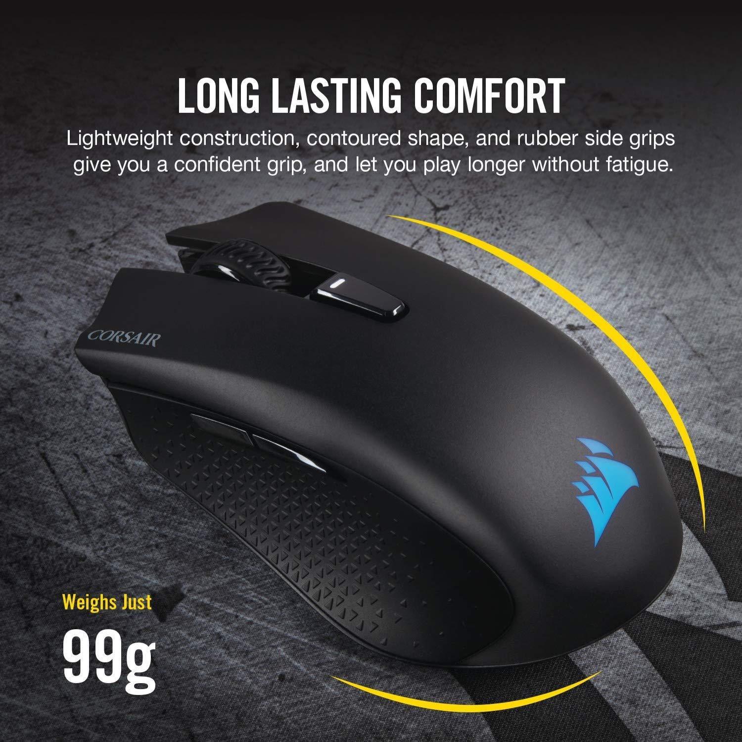 Corsair Harpoon RGB Wireless Gaming Mouse-Backlit RGB LED, 10000 DPI, Optical - Black - Triveni World