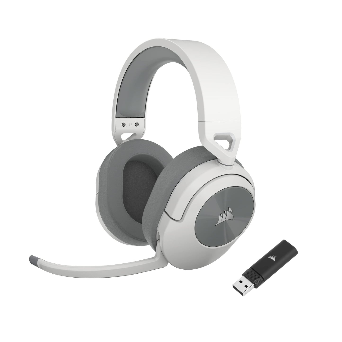 Corsair HS55 WIRELESS Gaming Headset, White. Low-Latency 2.4Ghz Wireless or Bluetooth, Dolby ® Audio 7.1 Surround Sound, Omni-Directional Microphone with Flip-to-Mute Function - Triveni World