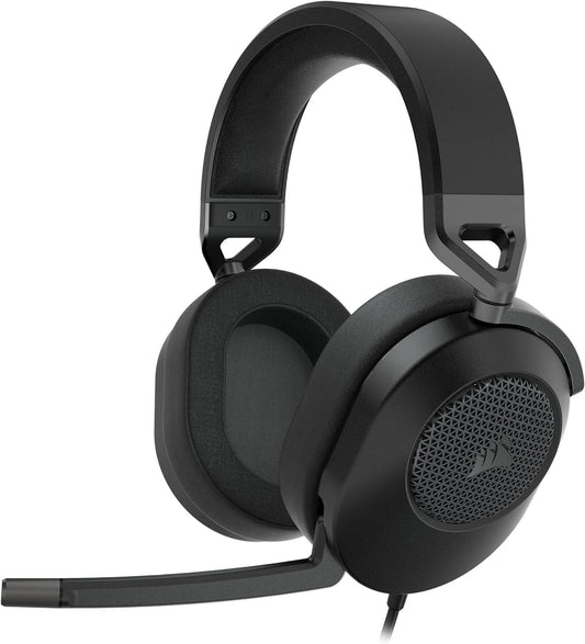 Corsair HS65 Surround Wired Gaming On Ear Headset (Leatherette Memory Foam Ear Pads, Dolby Audio 7.1 Surround Sound on PC and Mac, SonarWorks SoundID Technology, Multi-Platform Compatibility) Carbon - Triveni World