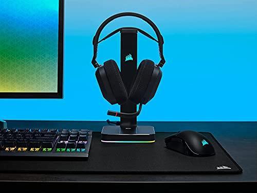 Corsair HS80 RGB Wireless Premium Gaming On Ear Headset with Dolby Atmos Audio (Low-Latency, Omni-Directional Microphone, 60ft Range, Up to 20 Hours Battery Life, PS5/PS4 Wireless Compatibility) Black - Triveni World