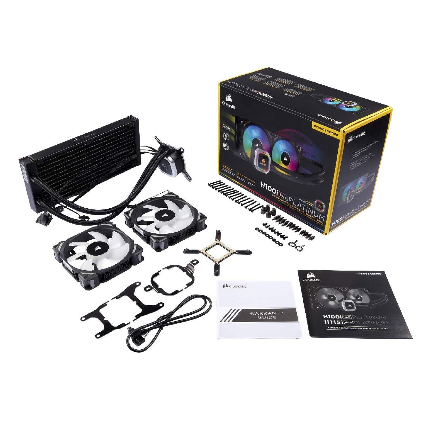 Corsair Hydro Series H100i RGB Platinum Liquid CPU Cooler Cold Plate and Low-Noise Pump (CW-9060039-WW) - Triveni World