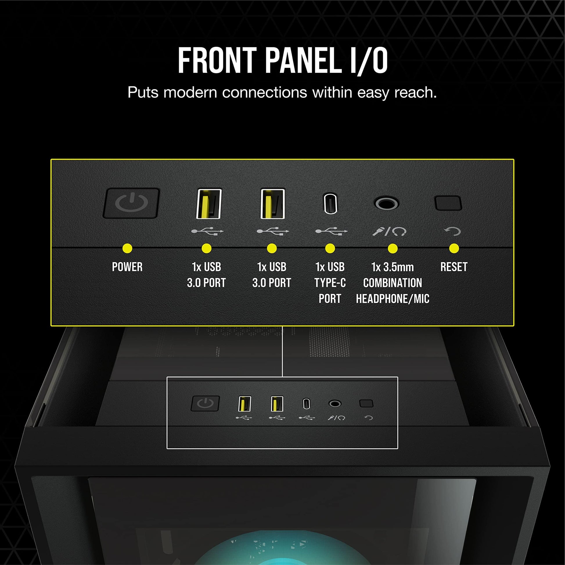 Corsair iCUE 5000X RGB Tempered Glass Mid-Tower ATX Computer Case/Gaming Cabinet - Black - CC-9011212-WW - Triveni World