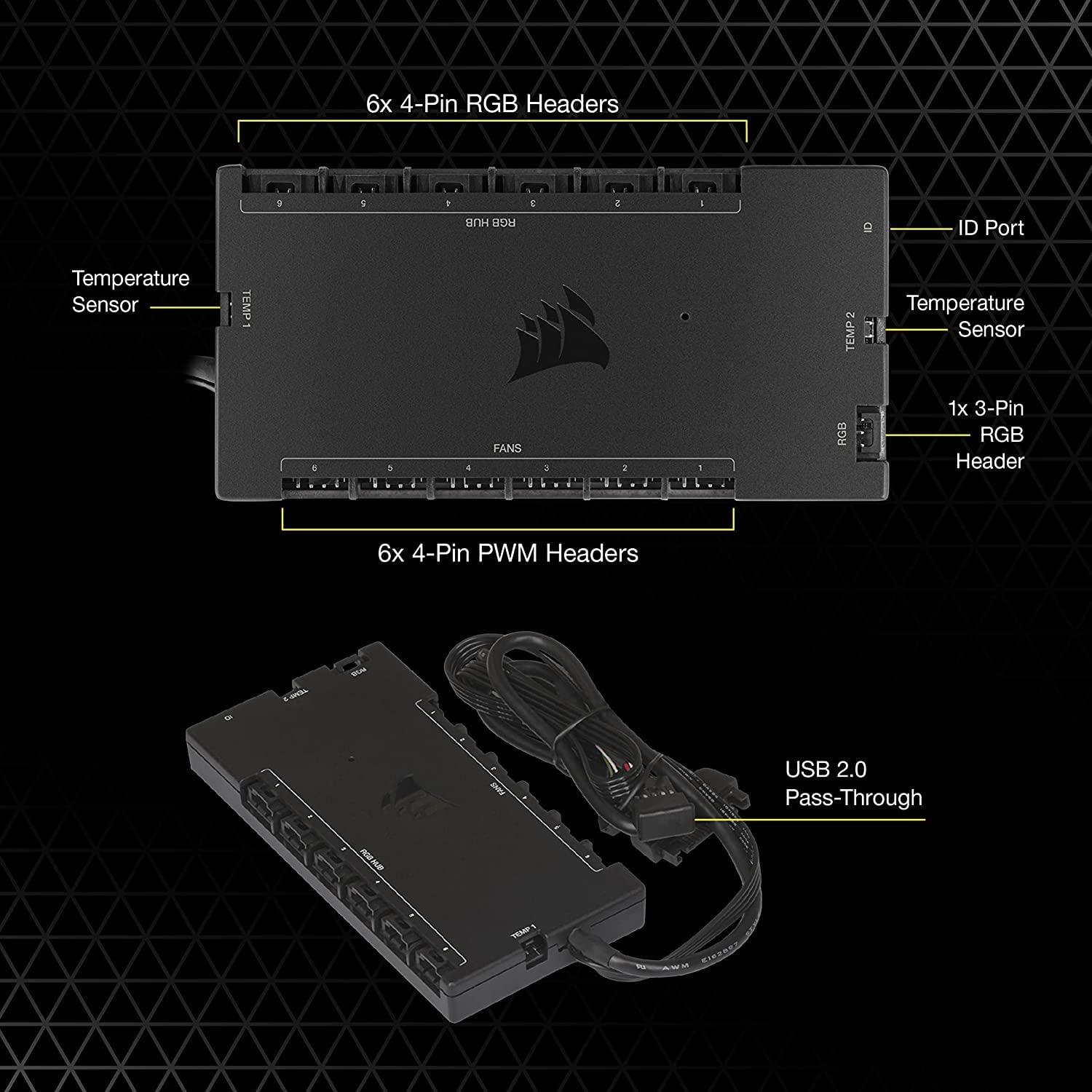 CORSAIR iCUE Commander CORE XT, Digital Fan Speed and RGB Lighting Controller - Triveni World