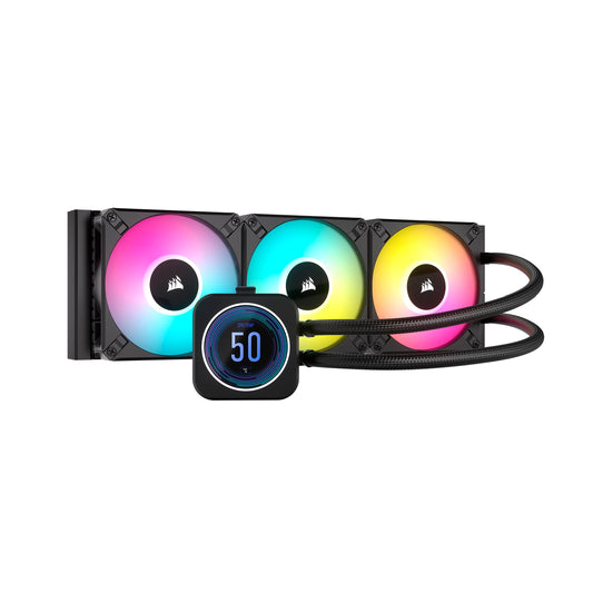 CORSAIR iCUE H150i Elite LCD XT Liquid CPU Cooler - IPS LCD Screen - AF120 RGB Elite Fans - 360mm Radiator - Fits Intel LGA 1700, AMD AM5, and More - Triveni World