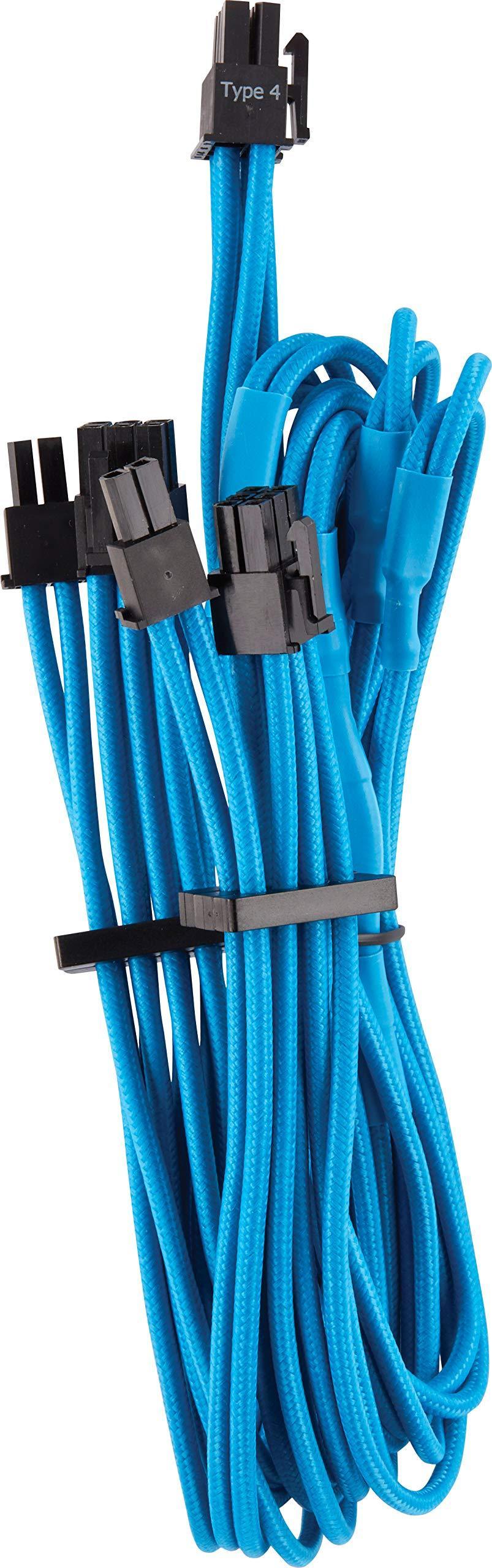 Corsair Individually Sleeved PCIe (Dual Connector) Cables – Blue, 2 Yr Warranty PSUs - Triveni World