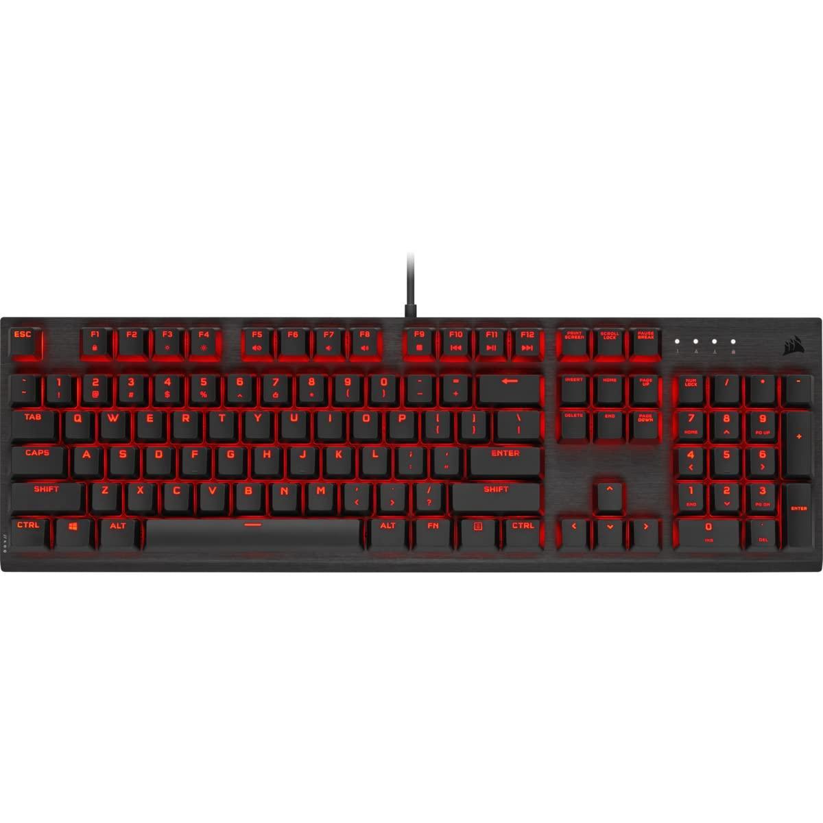 Corsair K60 PRO USB Cherry Mechanical Key switches -Durable Aluminum Frame -Per-Key Red LED Backlighting Gaming Keyboard - Black - Triveni World