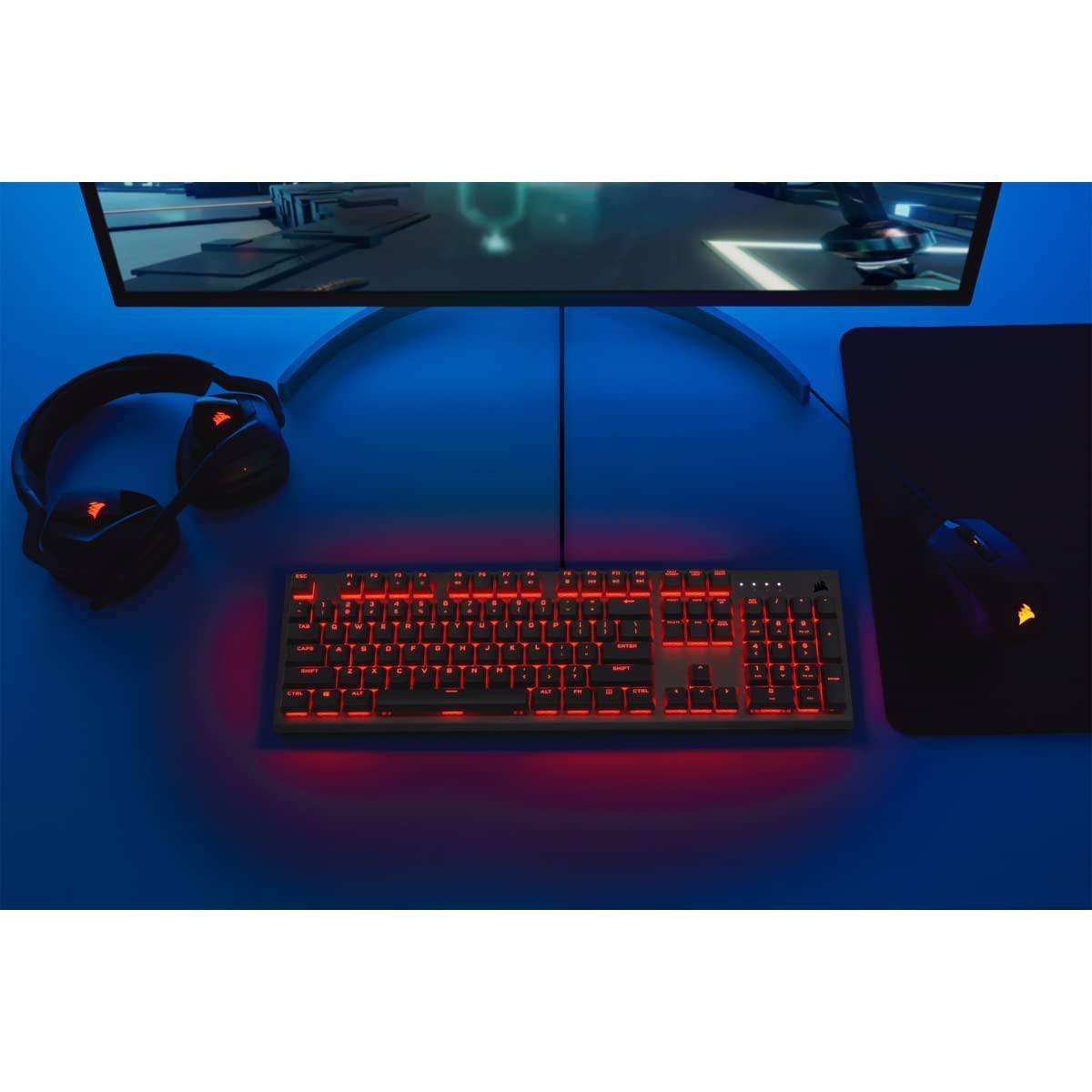 Corsair K60 PRO USB Cherry Mechanical Key switches -Durable Aluminum Frame -Per-Key Red LED Backlighting Gaming Keyboard - Black - Triveni World