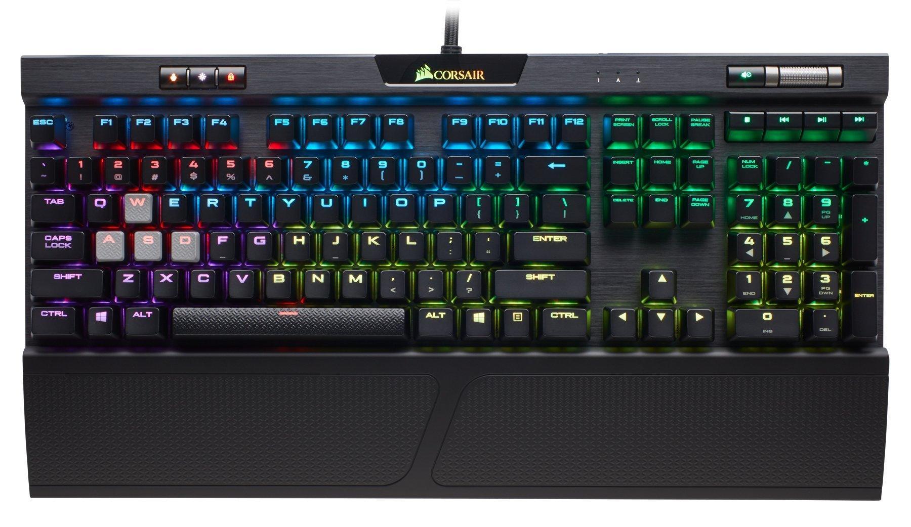 Corsair K70 MK.2 RGB LED Backlit Wired Mechanical Cherry MX Silent Gaming Keyboard (Black) - Triveni World