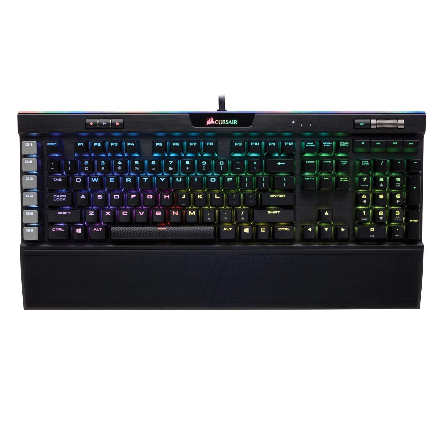 CORSAIR K95 RGB Mechanical Gaming Keyboard-USB Passthrough-Cherry MX Speed- Black - Triveni World