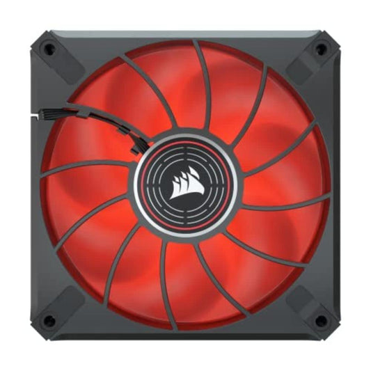 CORSAIR ML120 LED Elite, 120mm Magnetic Levitation Red LED Fan with AirGuide, Single Pack - Triveni World