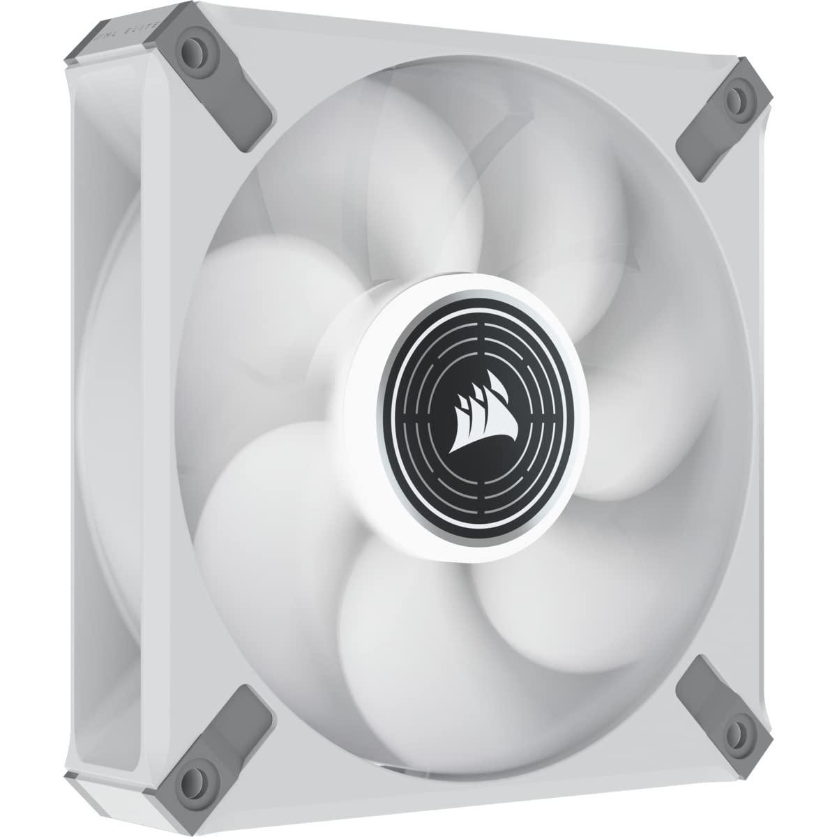 CORSAIR ML120 LED Elite, 120mm Magnetic Levitation White LED Fan with AirGuide, Single Pack - White Frame - Triveni World