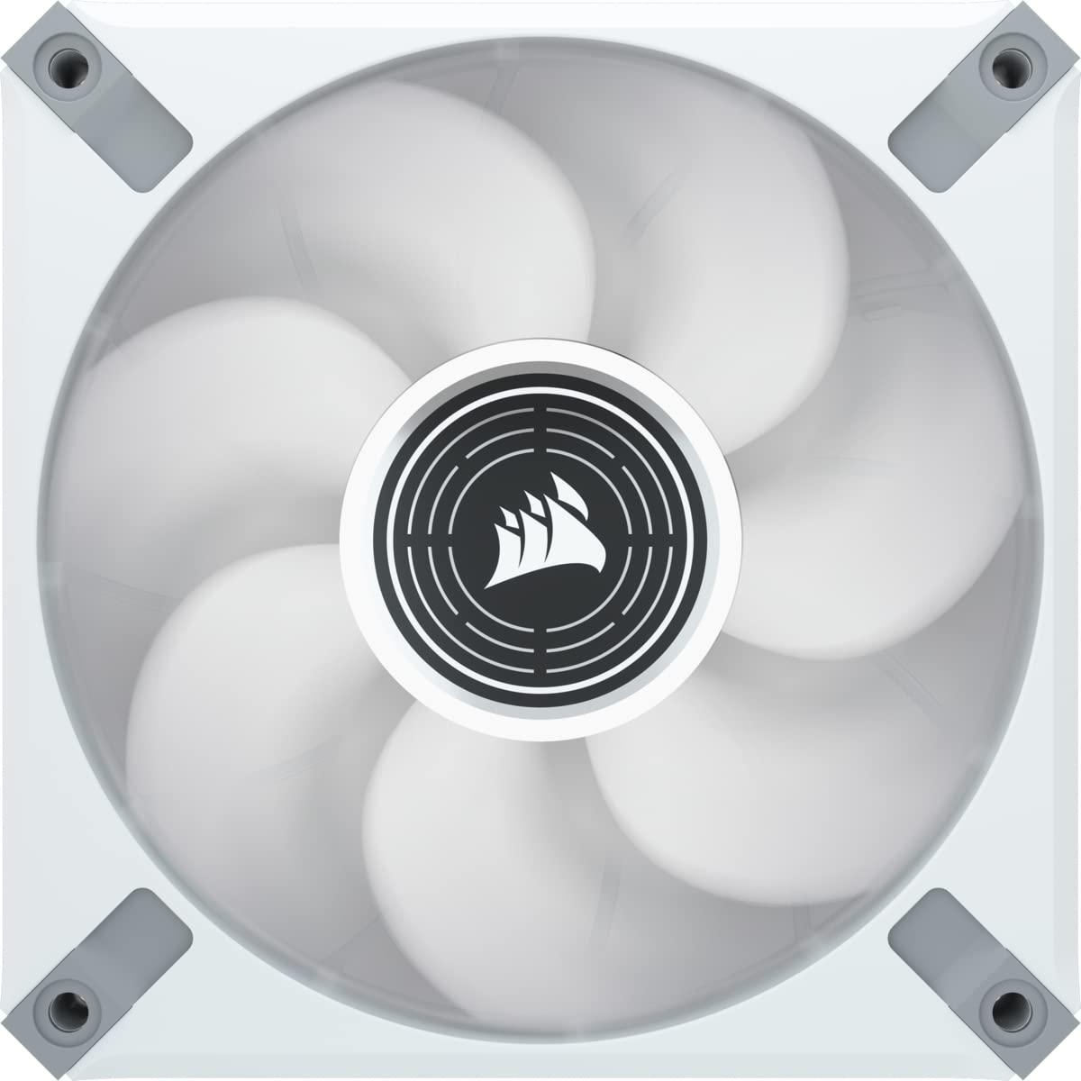 CORSAIR ML120 LED Elite, 120mm Magnetic Levitation White LED Fan with AirGuide, Single Pack - White Frame - Triveni World