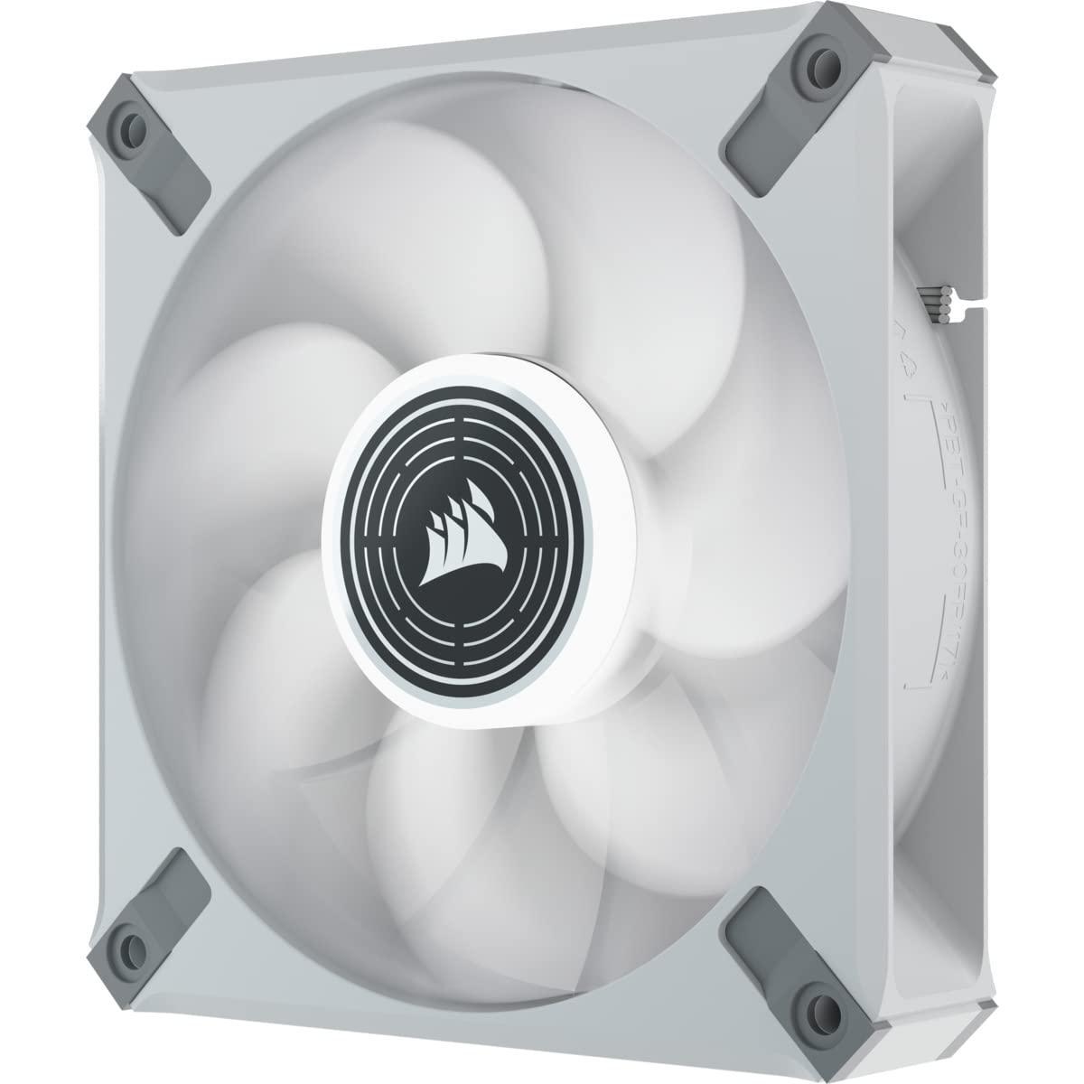 CORSAIR ML120 LED Elite, 120mm Magnetic Levitation White LED Fan with AirGuide, Single Pack - White Frame - Triveni World