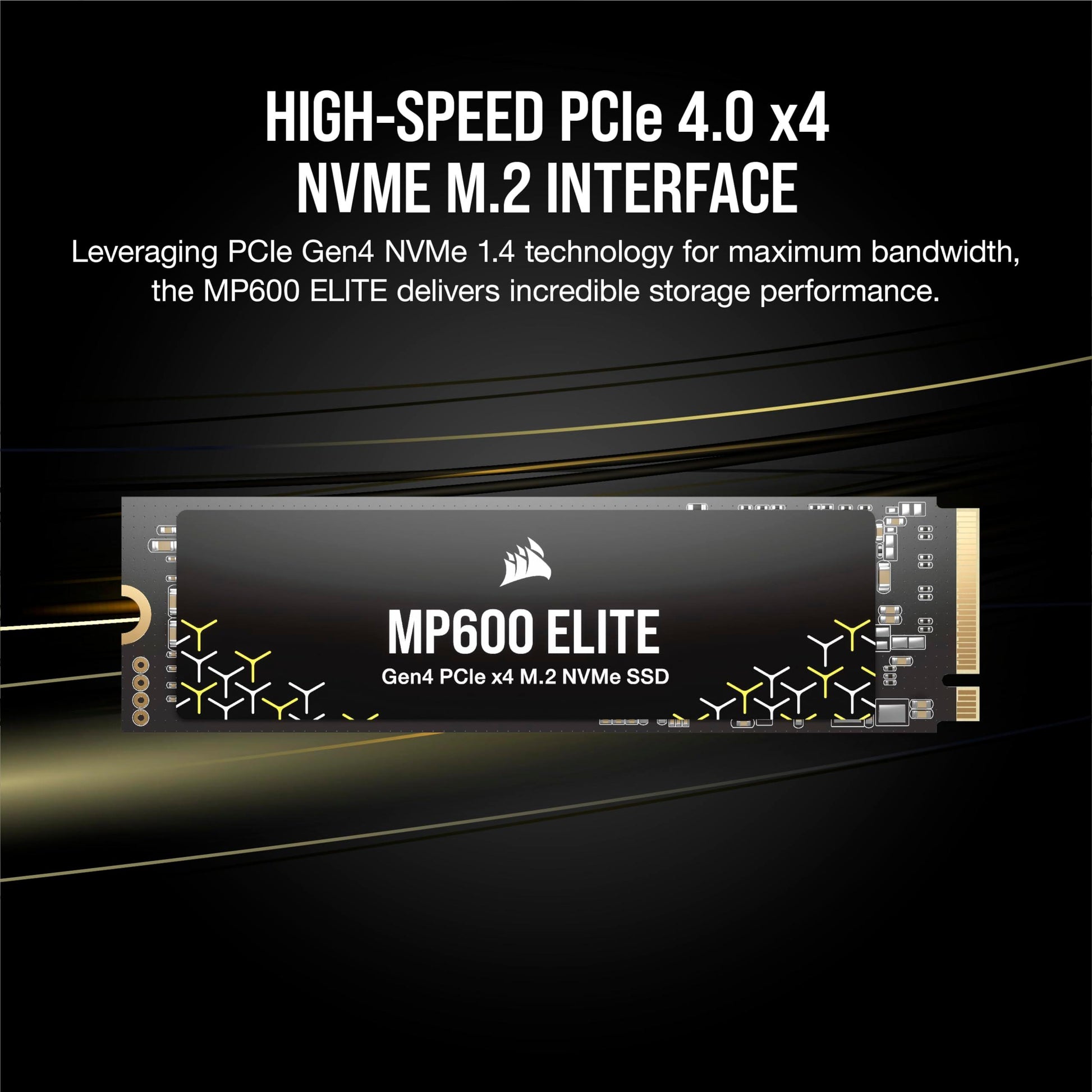 Corsair MP600 Elite 2TB PCIe Gen4 x4 NVMe M.2 SSD -Upto 7000 MB/s - High-Density 3D TLC NAND - M.2 2280 - Triveni World