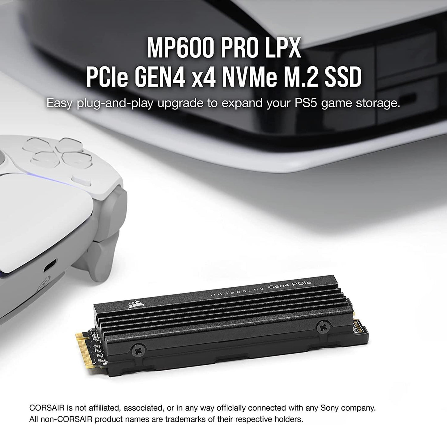 Corsair MP600 PRO LPX 4TB M.2 NVMe PCIe x4 Gen4 SSD - Optimized for PS5 (Up to 7100MB/sec & 6800MB/sec Sequential Read/Write Speeds, High-Speed Interface, Compact Form Factor) CSSD-F4000GBMP600PLP - Triveni World