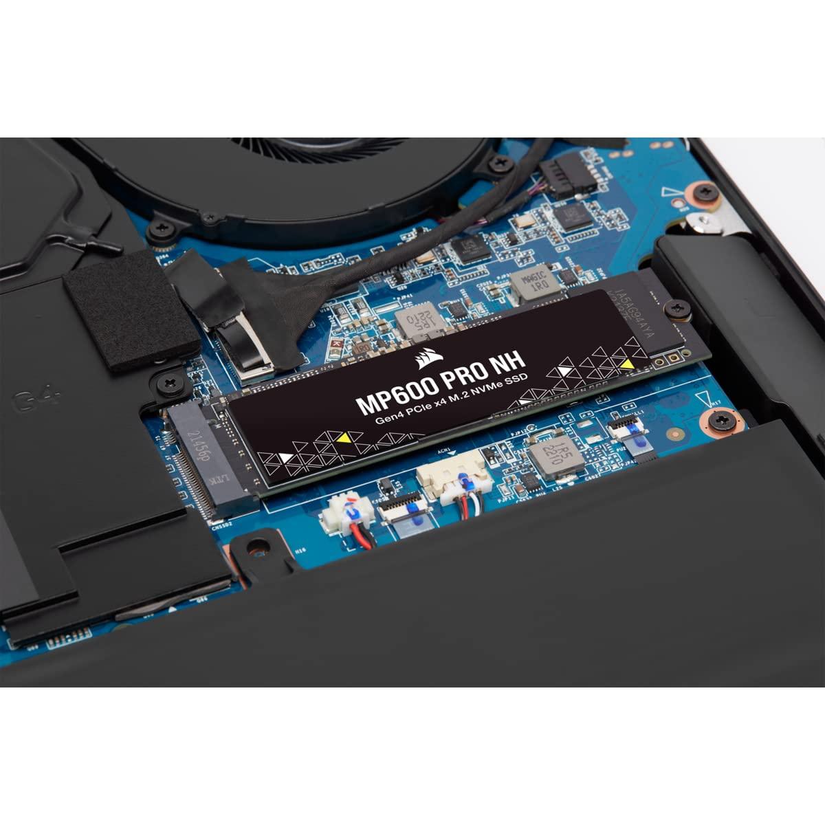 Corsair MP600 PRO NH 2TB PCIe Gen4 x4 NVMe M.2 SSD – 3D TLC NAND – M.2 2280 – Direct Storage Compatible- Up to 7000MB/s & 5700MB/s Sequential Read/Write Speed - No Heatsink - CSSD-F2000GBMP600PNH - Triveni World