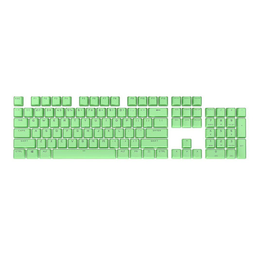 Corsair PBT Double-Shot PRO Keycap Mod Kit – Double-Shot PBT Keycaps – Mint Green – Standard Bottom Row – Textured Surface – 1.5mm-Thick Walls – O-Ring Dampeners (CH-9911080-NA) - Triveni World