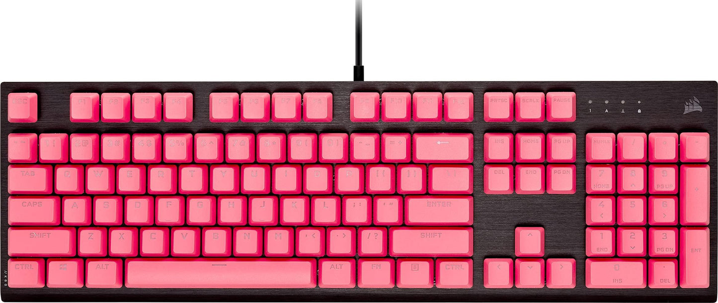 Corsair PBT Double-Shot PRO Keycap Mod Kit – Double-Shot PBT Keycaps – Rogue Pink – Standard Bottom Row – Textured Surface – 1.5mm-Thick Walls – O-Ring Dampeners (CH-9911070-NA) - Triveni World