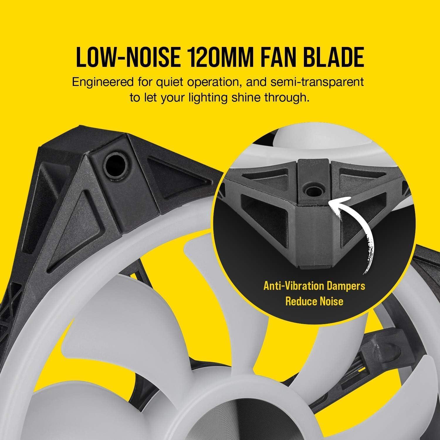 Corsair QL Series, Ql120 RGB, 120mm RGB LED Fan, Triple Pack with Lighting Node Core - Triveni World