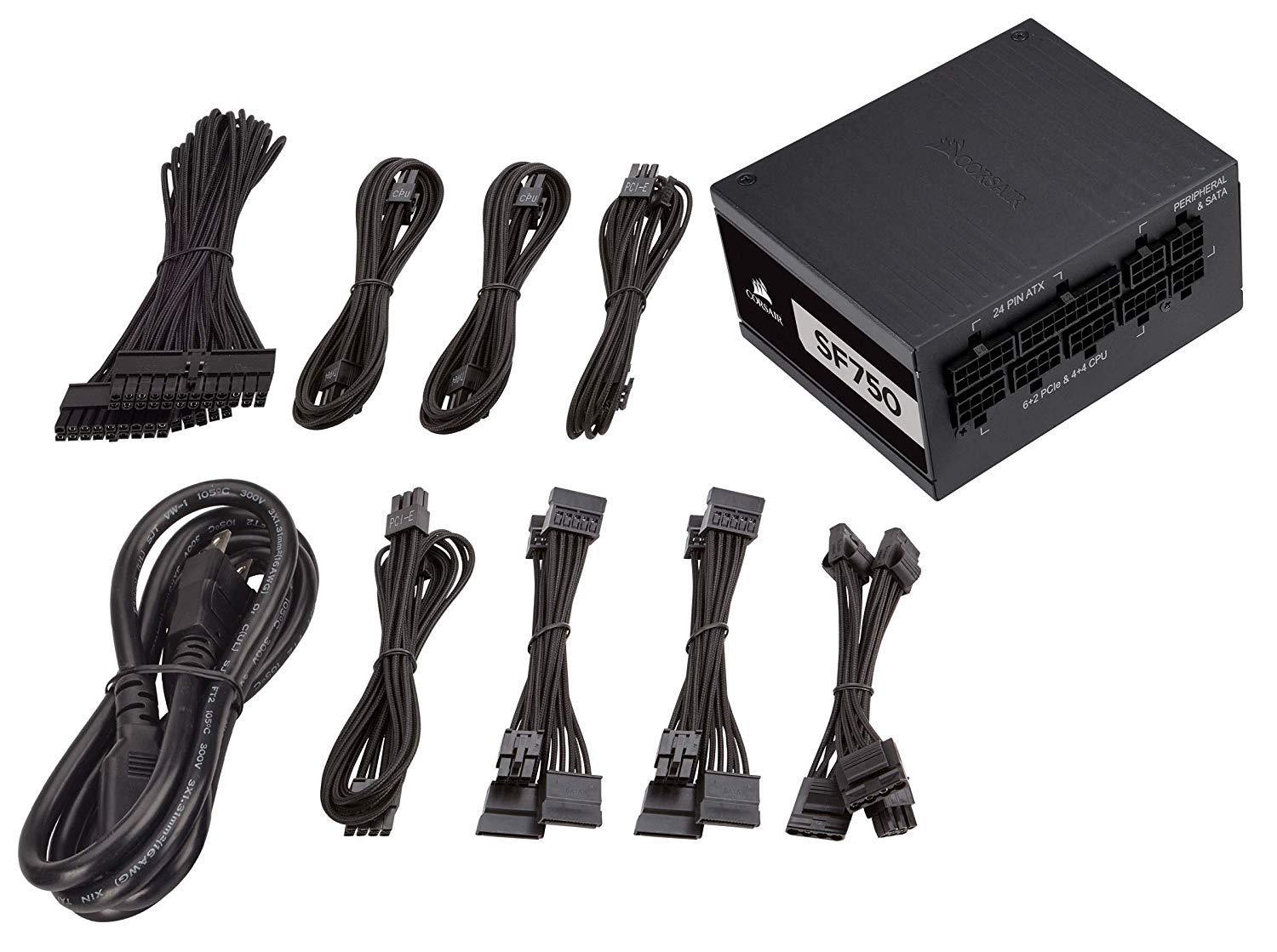 Corsair SF750 Fully Modular 80 Plus Platinum Certified Power Supply, 750 Watt-Black - Triveni World